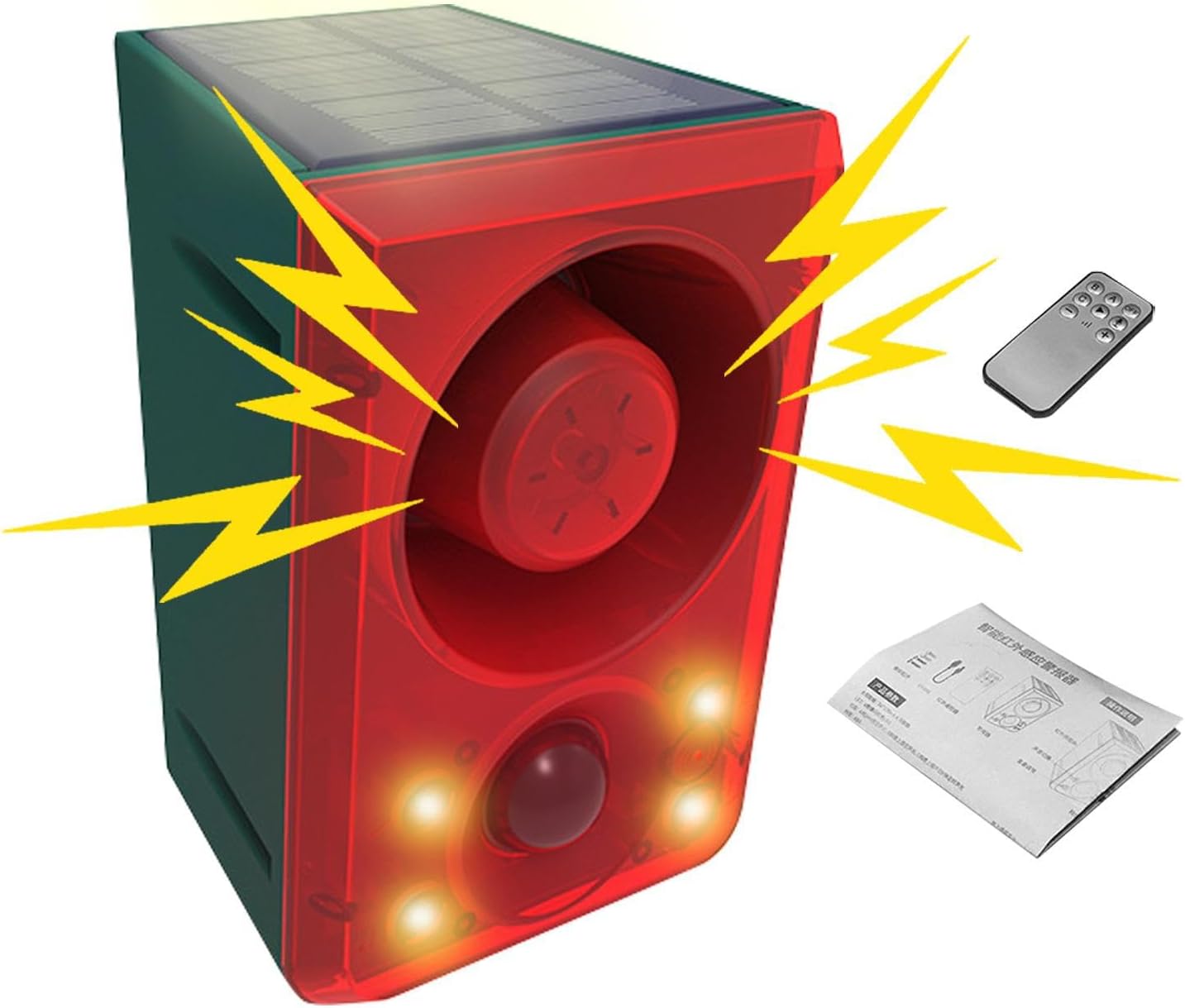 Motion Detector Alarm, Security Siren Alarm Light, Wireless Motion