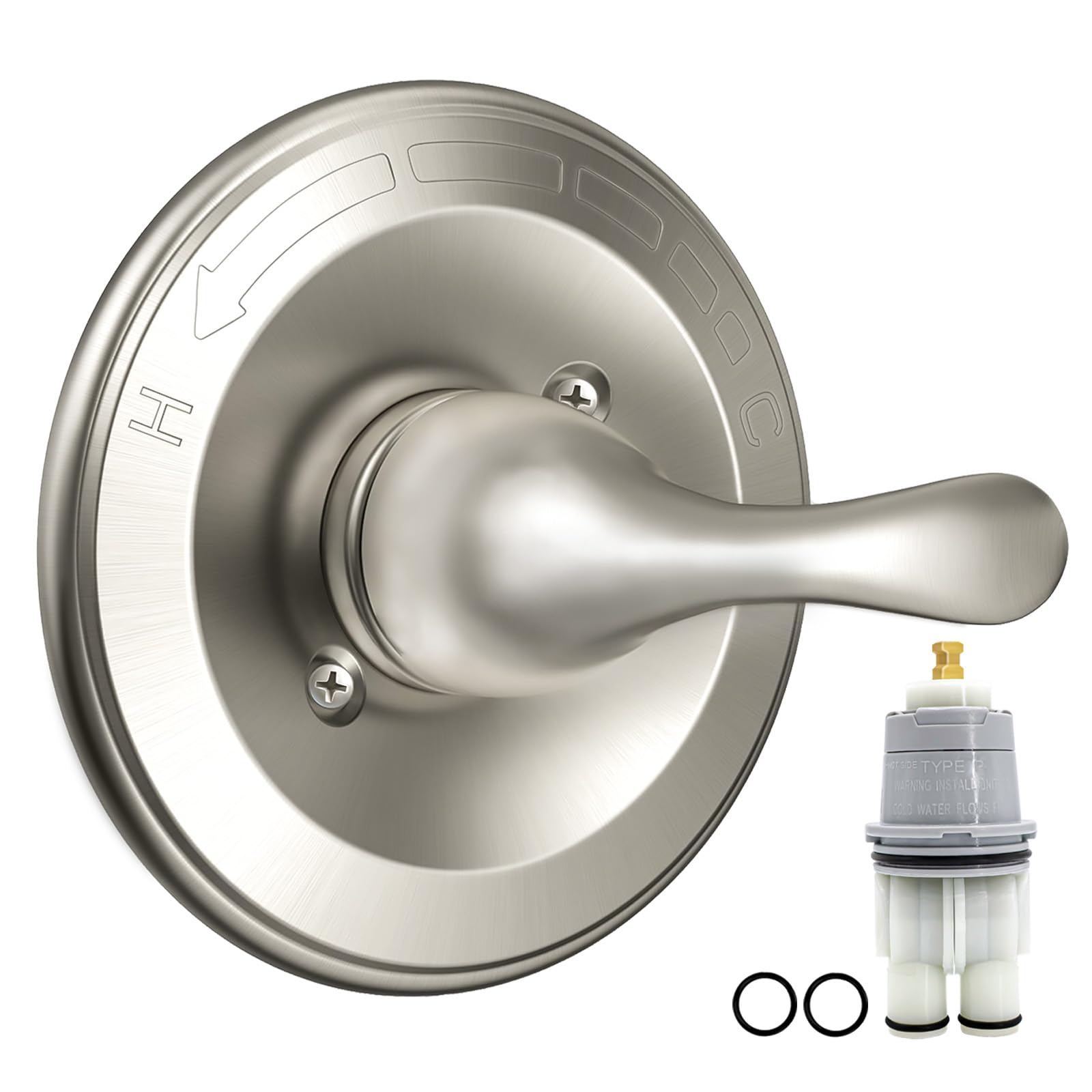 Poignée de douche nickel brossé pour rénover facilement votre salle de bain