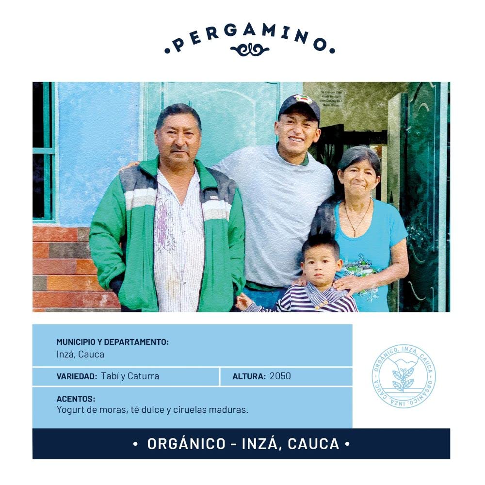 Whole bean Pergamino coffee (Pck of 2) 12.6 oz - 360g Dark chocolate, ripe strawberries and honey flavor Pergamino Colombian Coffee Whole Bean Colombian Coffee Pergamino Alto de letras en grano