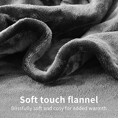 Vagueior Electric Heated Blanket Full Size 72'' X 84'' Extra-Warm Lightweight Cozy Luxury Bed Blanket Machine Washable With 3 Heating Levels Auto-Off Machine Washable - Grey Etl Certification #TOP4