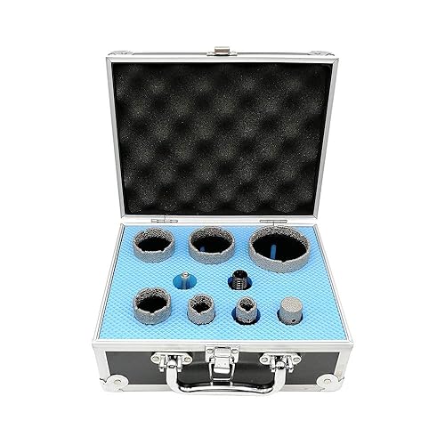 Juego de brocas de diamante para azulejos de 34 pulgadas, 1 pulgada, 1-38 pulgadas, 1-34 pulgadas, 2 pulgadas, 2-12 pulgadas + broca de dedo de