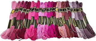 手毬猫の店 綿ポリエステル 25番刺繍糸 と同じ色番号 紫21色25本Cセット