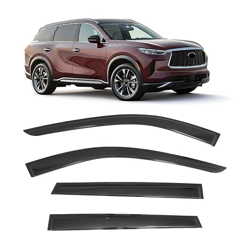 Fit 2022-2026 Infiniti QX60 Tape on Slim Style Smoke Window Visors 4PCS — Amazon product photo