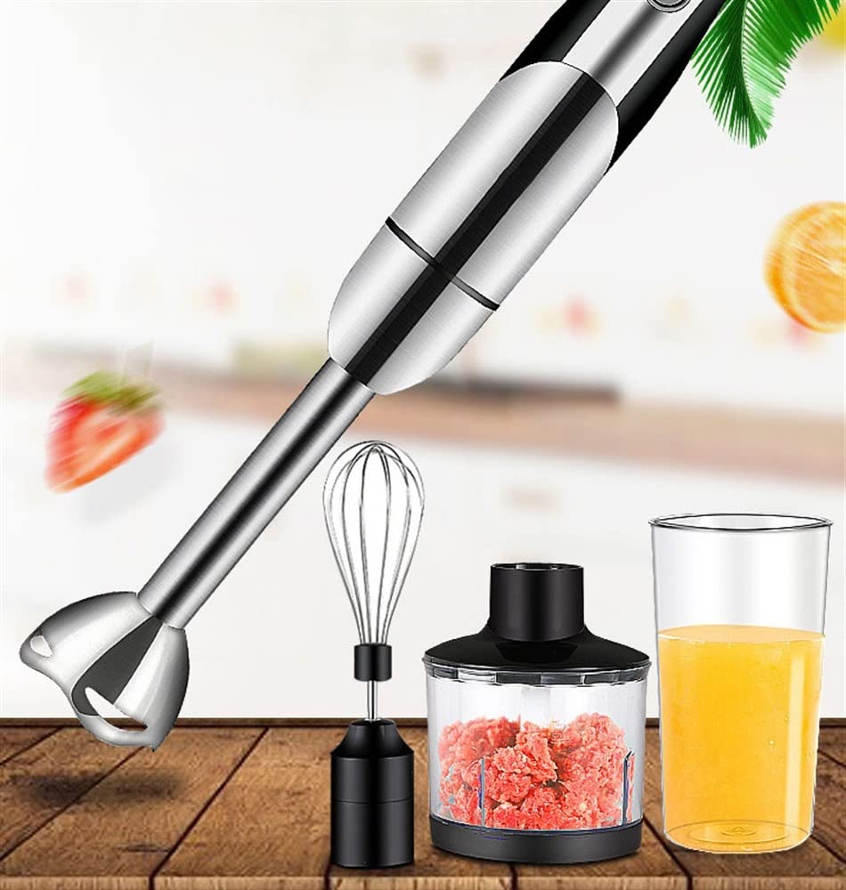 Blender ręczny zanurzeniowy, wielofunkcyjny blender ręczny 3 w 1, blender ręczny ze stali nierdzewnej, bez BPA, narzędzie kuchenne, idealny do zup, koktajli, przecierów, jedzenia dla niemowląt