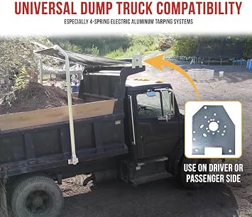 Mytee Products Aluminum Tarp Spool Mounting Bracket for Dump Truck Tarp Systems - Universal Truck Compatibility, Rust-Proof, Pre-drilled Holes