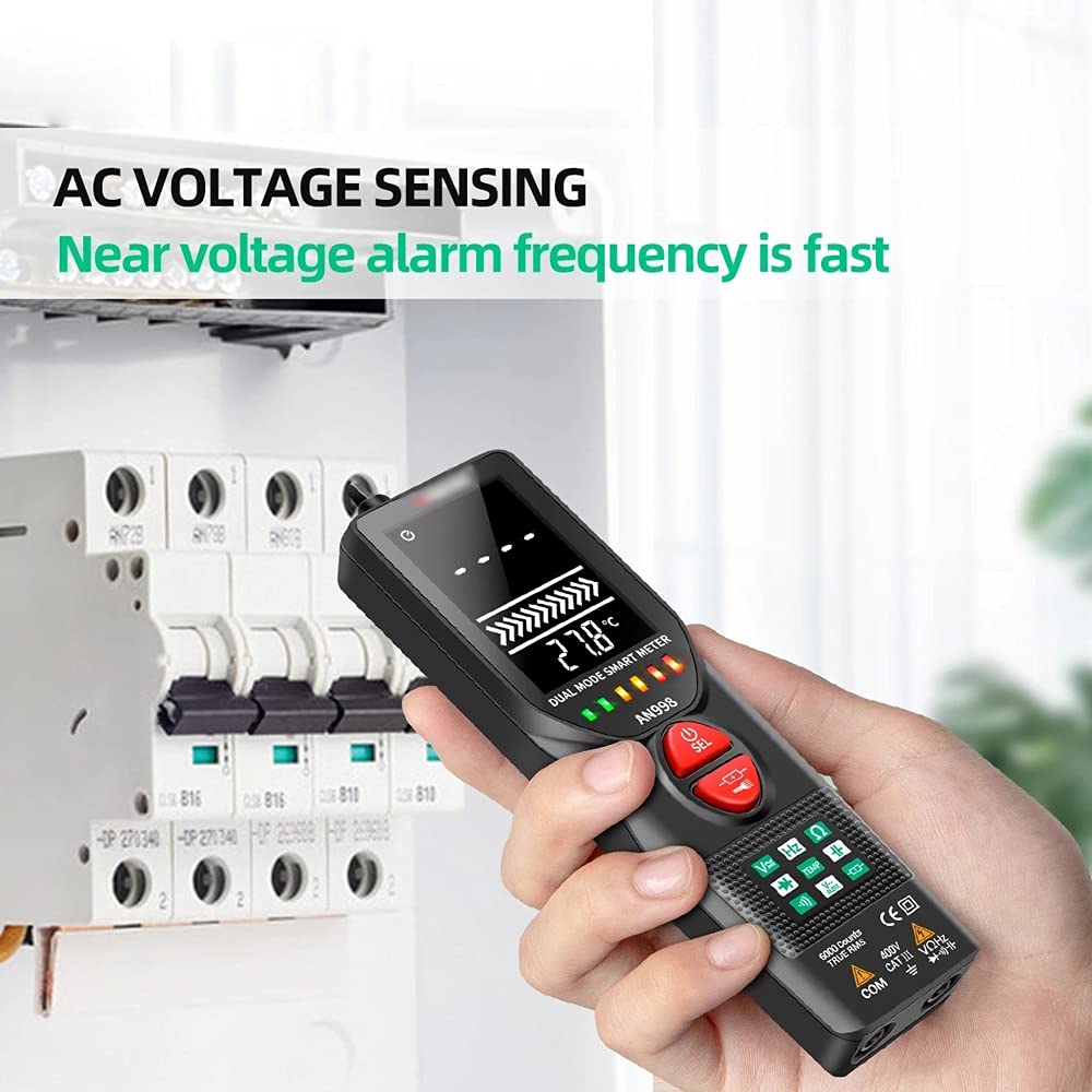 Intelligent Digital Multimeter Non-Contact Digital NCV Tester AC/DC NCV Capacitance Diode Continuity Resistance Tester