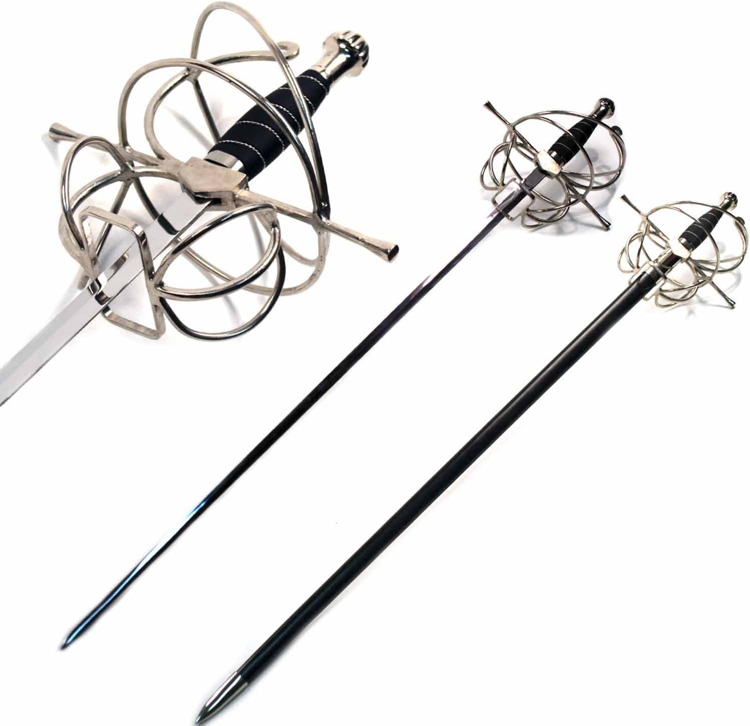 New Ace Martial Arts Supply Renaissance Rapier Fencing Sword with Swept Hilt Guard …