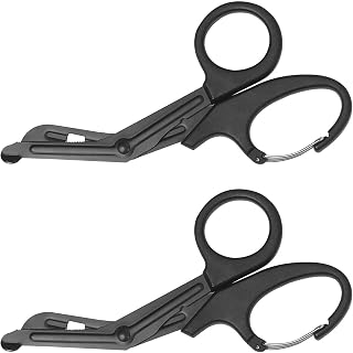 2 Piezas De Cortadores De Vendaje De Codo De Acero Inoxidable Negro Con Camarones, Tijeras Médicas Multifuncionales Creativas, Una Conveniente Herramienta De Corte Al Aire Libre.