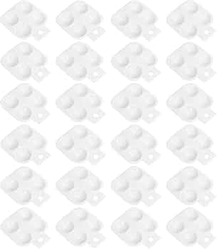 PATIKIL 6-Well Farbpalette Aus Aluminium – 2er Pack, Waschbar, Für Aquarell & Basteln, 135 X 135 Mm