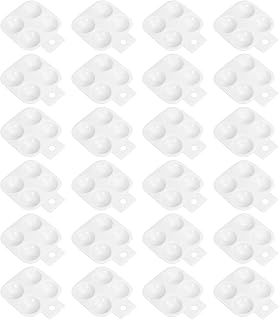 PATIKIL 4 Well Paint Tray Palette, 12 Pack Washable Paint Palette Plastic Paint Tray Square for Watercolor Painting Art Class Craft DIY Project, White