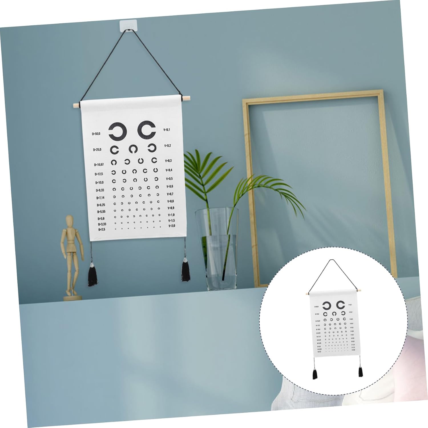 MAGICLULU 1pc Eye Chart Wall Painting Visual Testing Chart Eye Exam Classroom Supply
