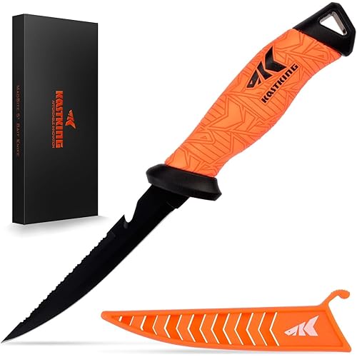 KastKing Speed Demon Pro Fillet Knife - Razor Sharp G4116 German Stainless-Steel Blade, Professional Level Knives for Filleting and Boning, Non-Slip Handles, Includes Protective Sheath