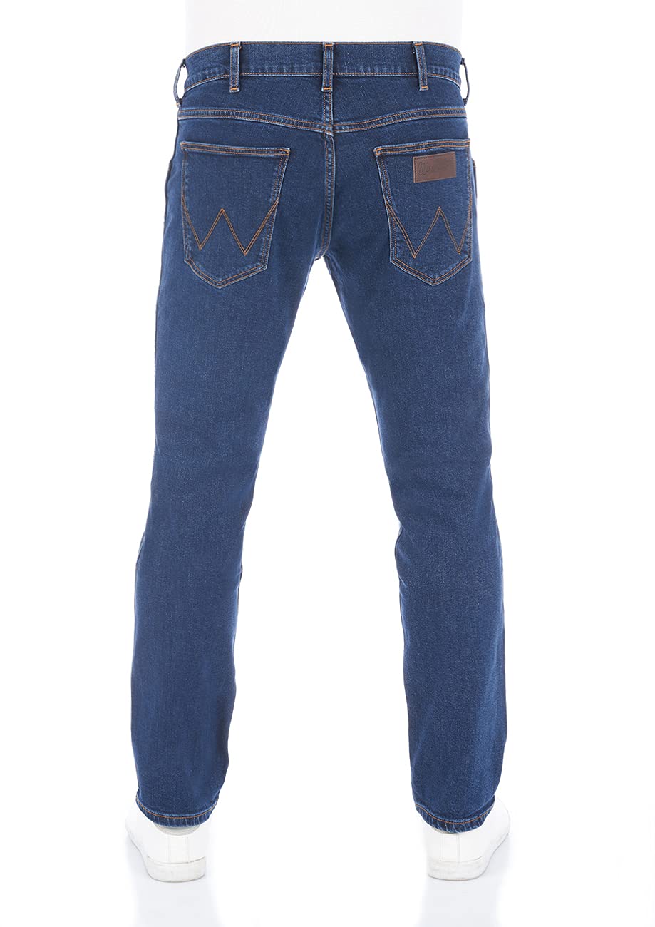Wrangler Herren Jeans Greensboro Regular Fit Herrenhose Straight Blau W30 - W42