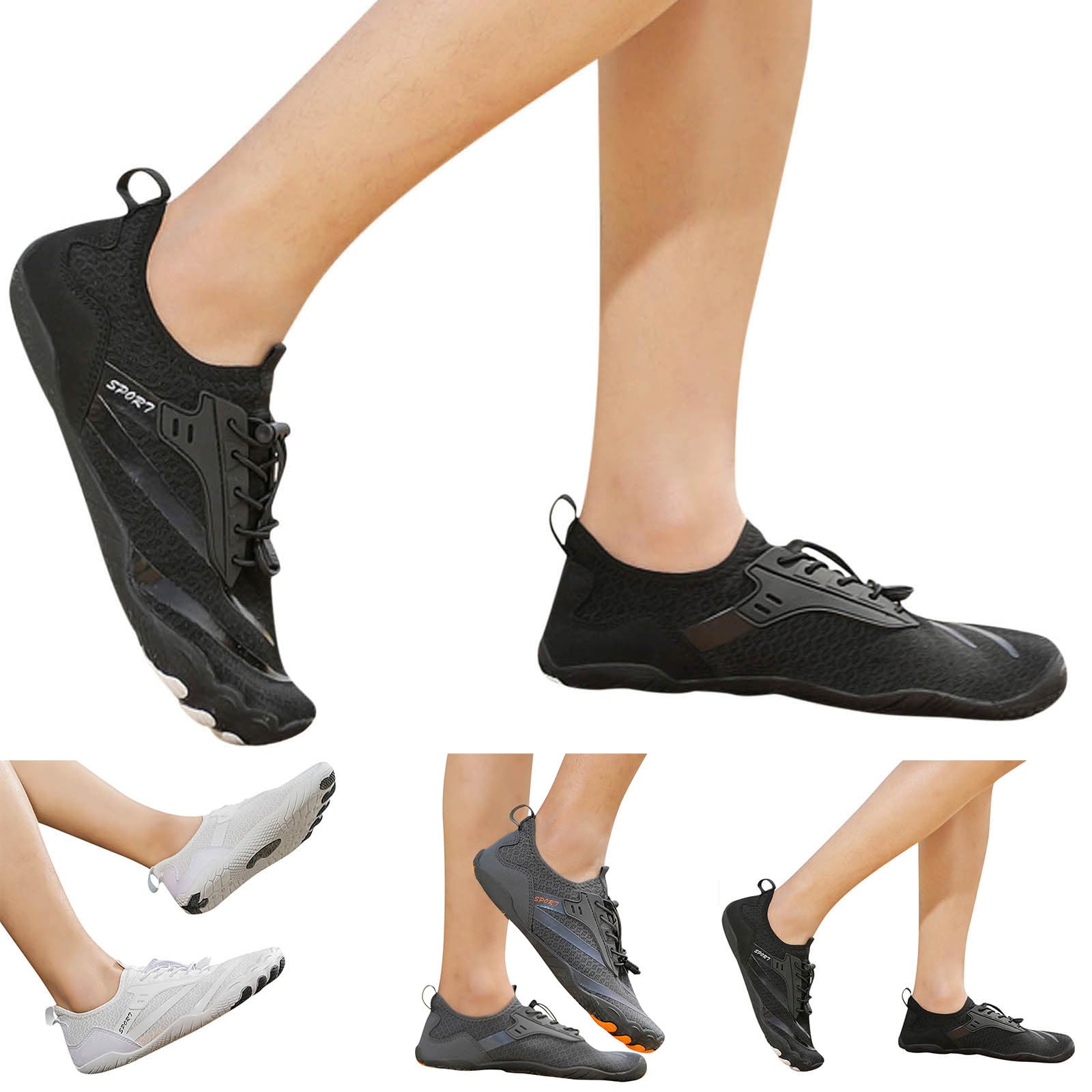 Générique Wasserschuhe für Damen und Herren, Sportschuhe, neues Modell, einfach, einfarbig, Outdoor-Sportschuhe, leicht, elastisch, Barfußball, Herren