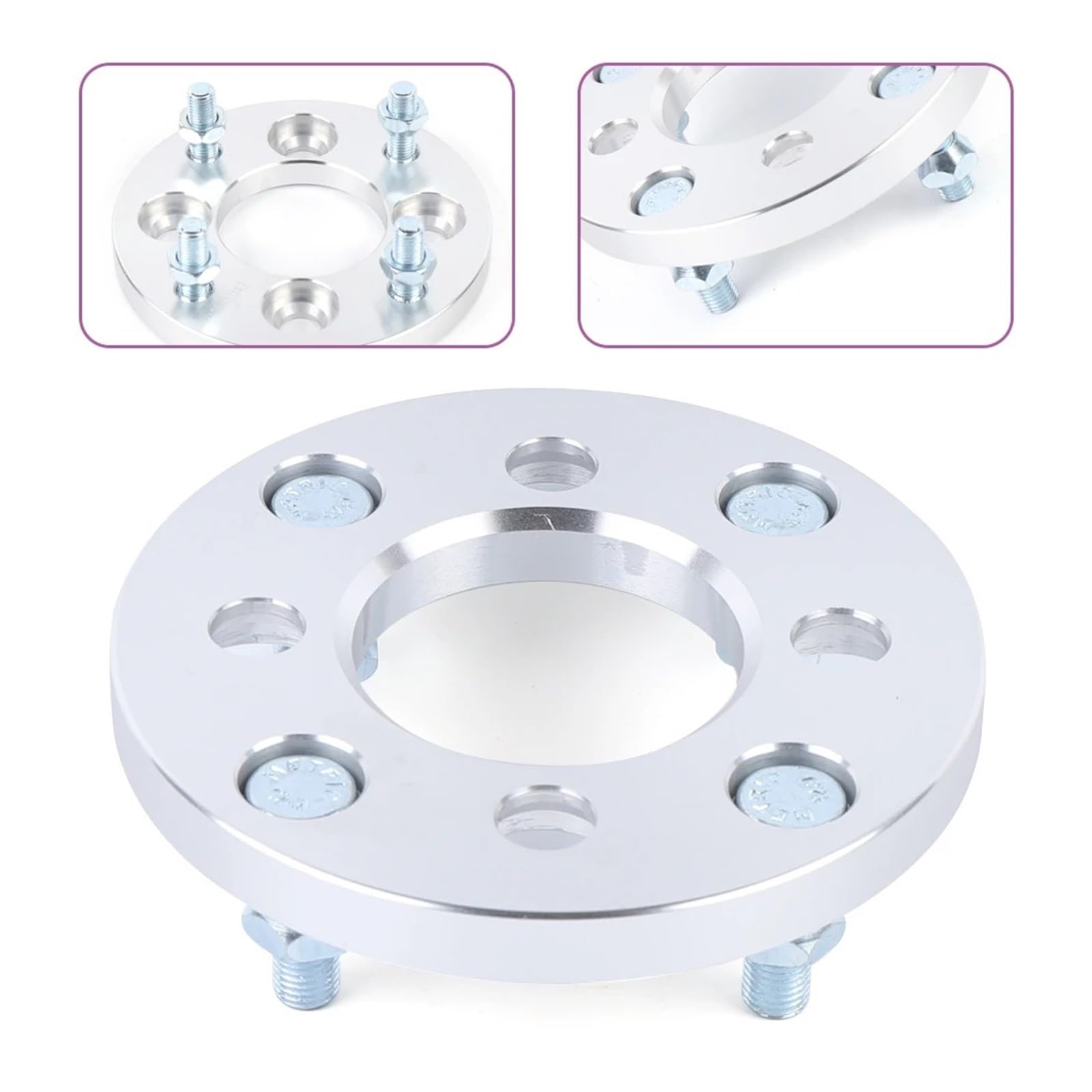 Entretoises De Roue Adaptateur De Joint De Roue 4 Pièces Billet 15 Mm 4 X 100 À 4 X 114,3 Adaptateur D'entretoise De Roue Billet 12 X 1,5 Goujons De Roue D'élargisseurs Voie