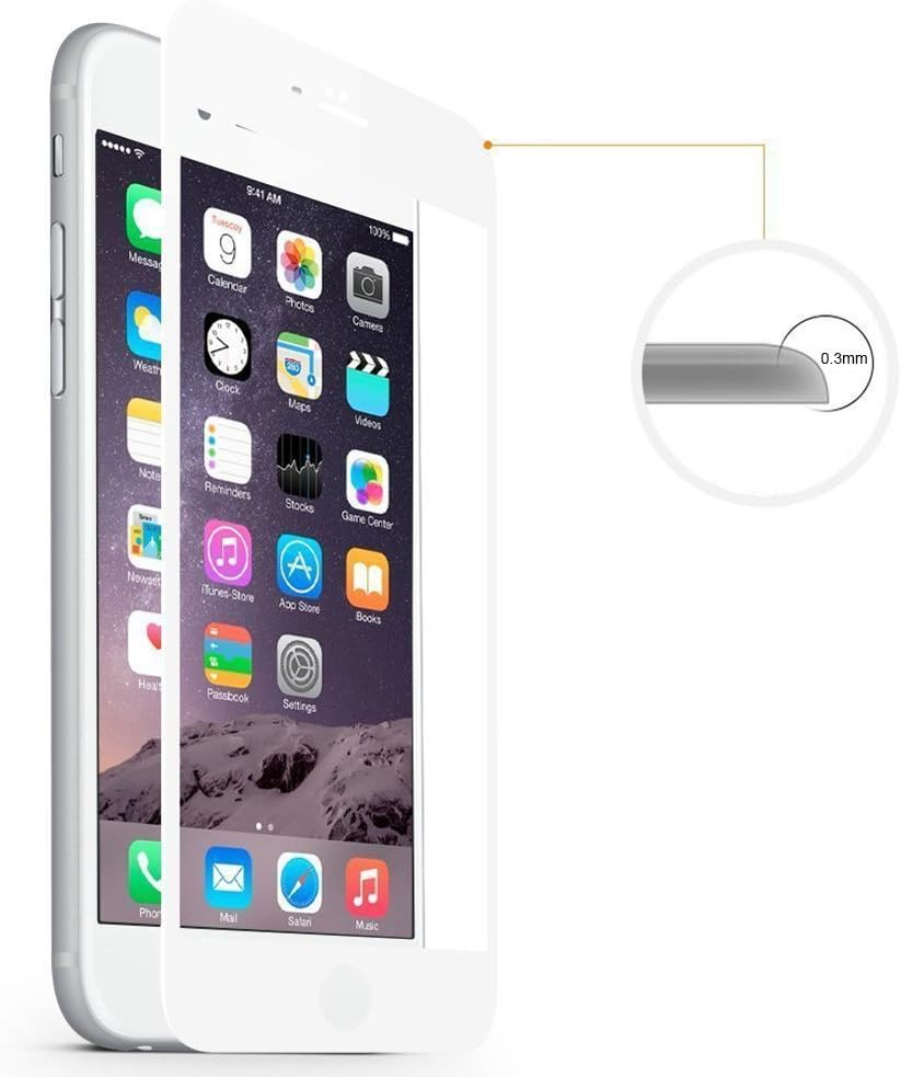 iXCC iPhone 6 Plus/6s Plus Screen Protector - Ultra Thin 0.3mm 9H Tempered Glass Screen Protector Full Cover High Definition High Touch Sensitivity for iPhone 6 Plus/6s Plus