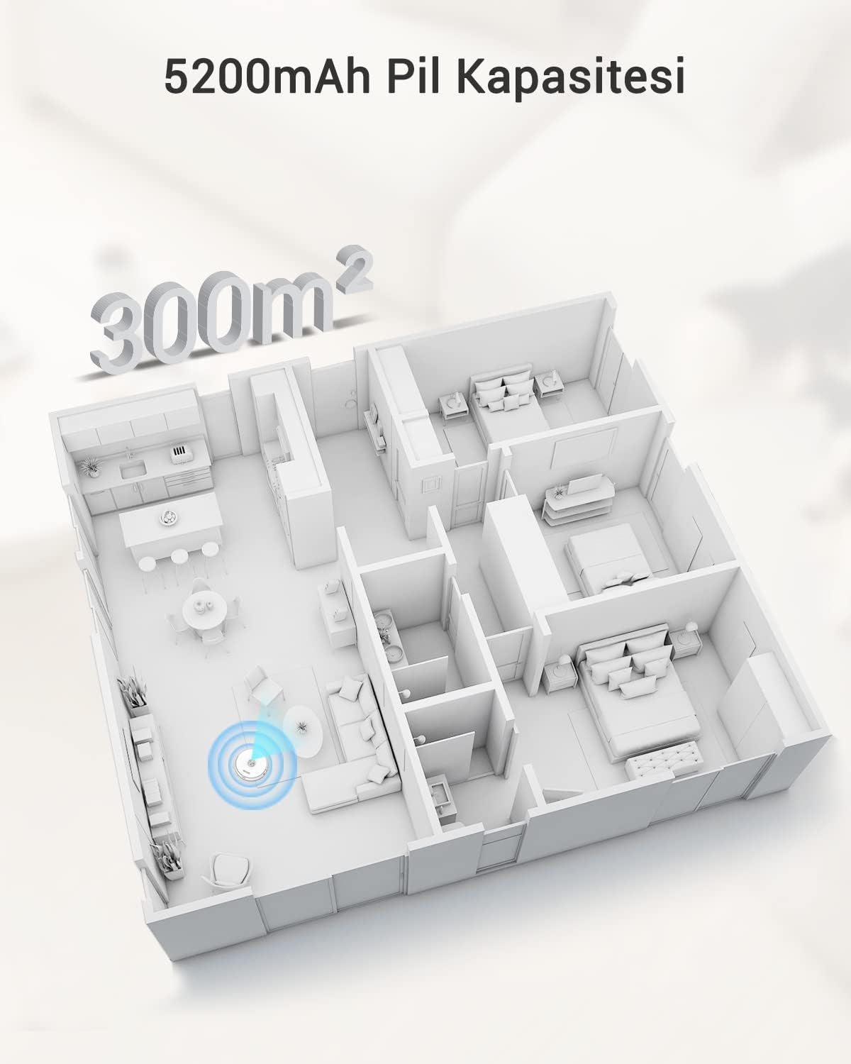Smartphone displaying the Ultenic app interface for controlling the robot vacuum