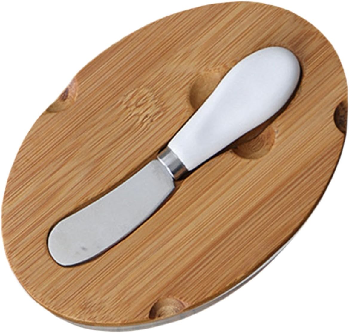 VICASKY Ceramic Butter Dish Set with Lid and Cutter, Oval Nordic Style Butter Storage Dish and Cheese Container for Kitchen Dining Tableware