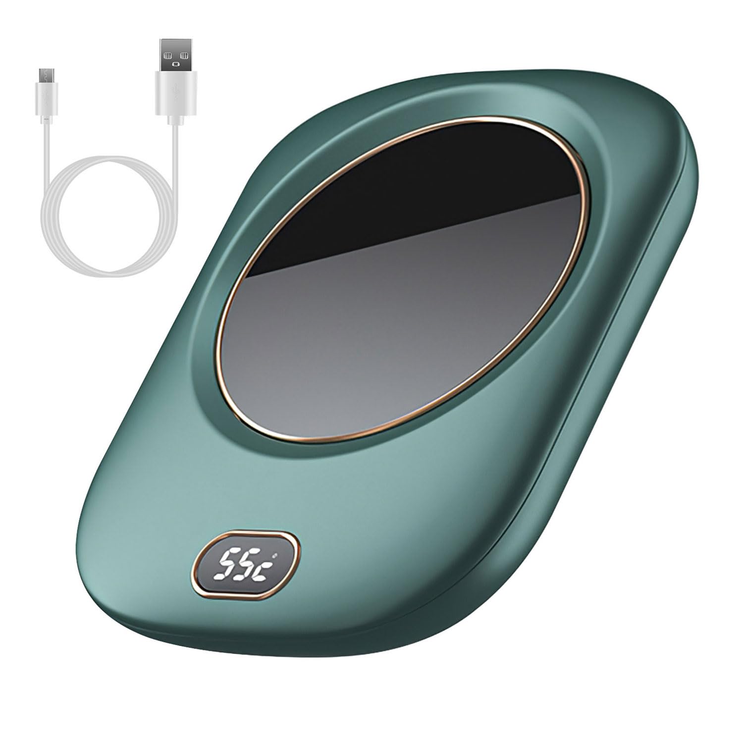 USB Coffee Mug Warmer Electric Cup Warmer for Desk Wired Milk Beverage Cup Heater Heating Plat with 3 Temperature Setting for Office Home (Green)