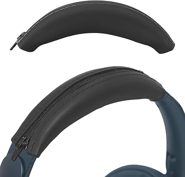 Adhiper Sweat Headband Cover for Anker Soundcore Q Series - Black | for Soundcore Q45 Q35 Q30 Q20 Q20i Q20+ Q10 Q11i Headphones, Soft Silicone Replacement Headband Accessories Sweatproof