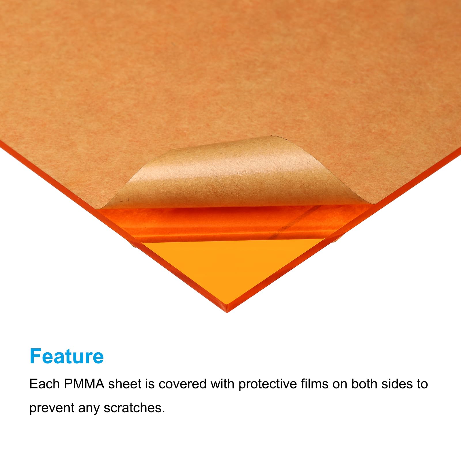 5 Lastre In PMMA Acrilico Arancione 7x5 Pollici - Per Fai Da Te, Arte E Laser - Foto 8