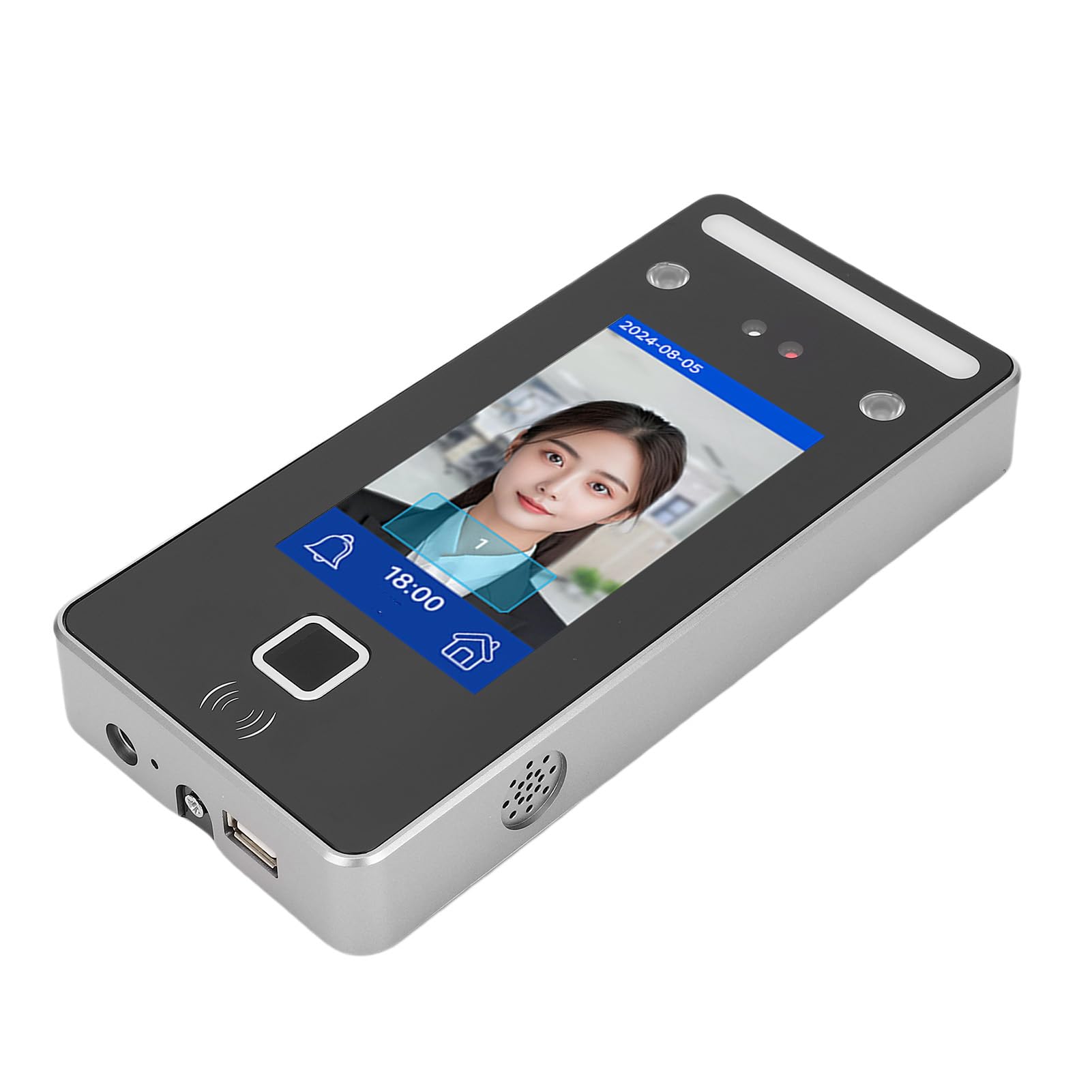 Máquina de Asistencia de Reconocimiento Facial, Cámara Binocular 4.3 Pulgadas Pantalla LCD Acceso Personalizable Control Control la Máquina la para Escuela