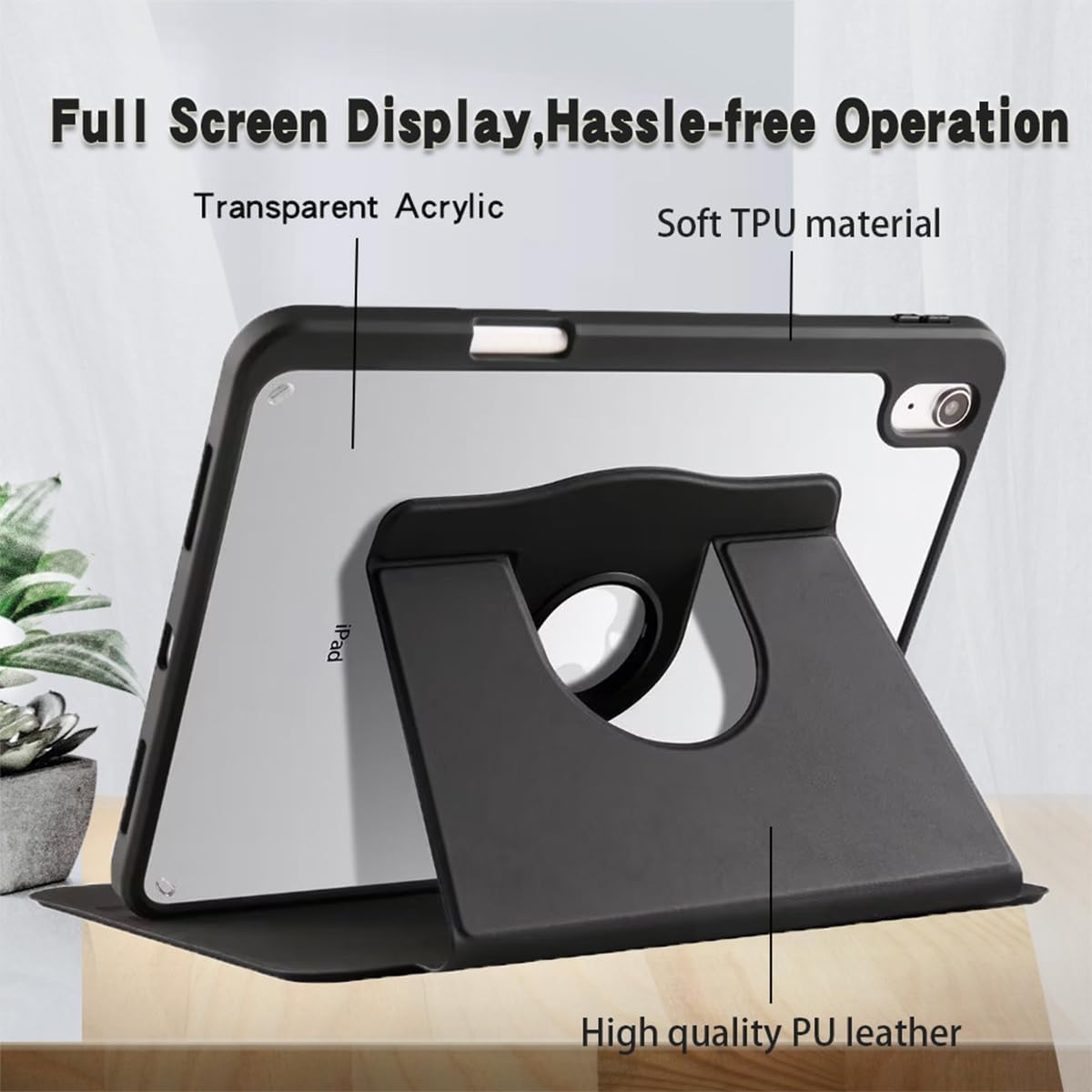 Custom Case for iPad Pro 11 inch(4th/3rd/2nd/1st Gen 2022/2021/2020/2018), 360 Degree Rotating Stand Case with Pencil Holder for iPad, Auto Wake/Sleep Leather Cover, Custom Gift for Women Men,Purple