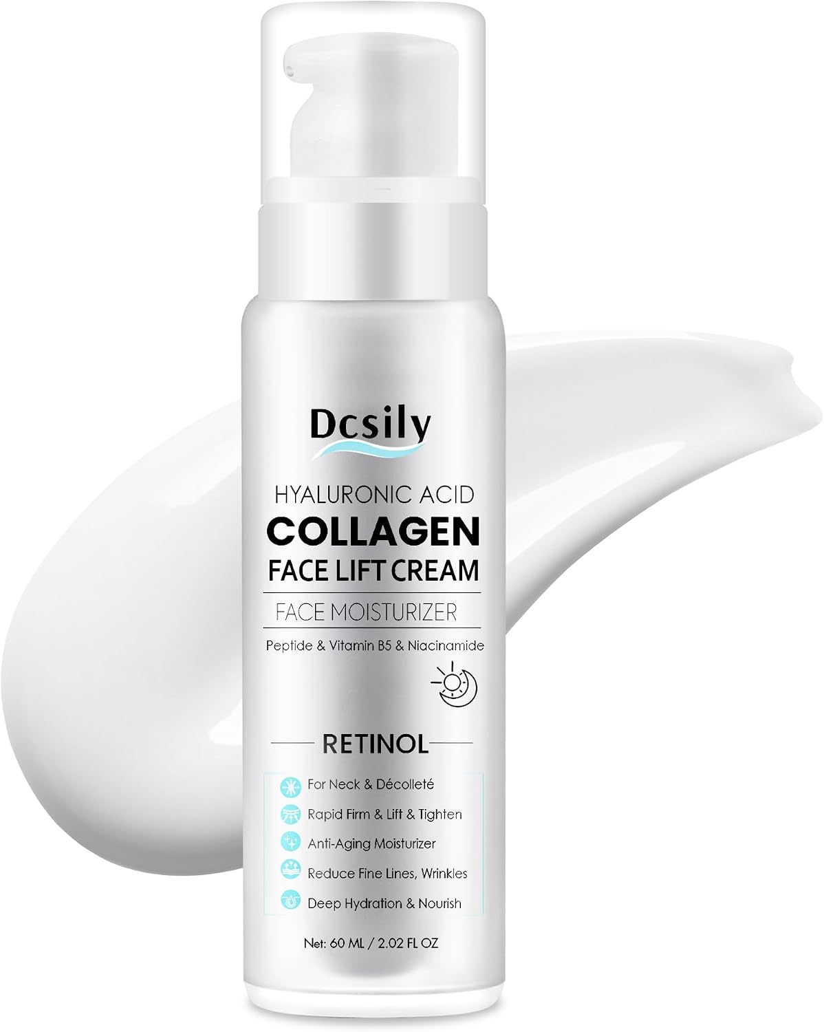 Skin Tighten And Lift Neck Cream Instant Face Lift Cream 6-in-1 Anti-Aging Moisturizer for Anti Wrinkle - Hydrating Neck Firming Cream with Retinol, Collagen, Hyaluronic Acid for Neck & D collet
