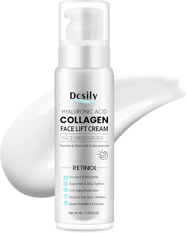 Skin Tighten And Lift Neck Cream: Instant Face Lift Cream 6-in-1 Anti-Aging Moisturizer for Anti Wrinkle - Hydrating Neck Firming Cream with Retinol, Collagen, Hyaluronic Acid for Neck & Décolleté