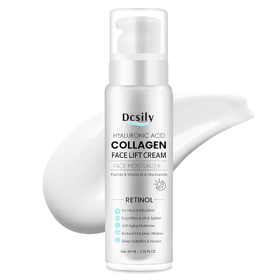 Skin Tighten And Lift Neck Cream: Face Lift Cream 6-in-1 Anti-Aging Moisturizer for Anti Wrinkle - Hydrating Neck Firming Cream with Retinol, Collagen, Peptide, Hyaluronic Acid for Neck & Decollete