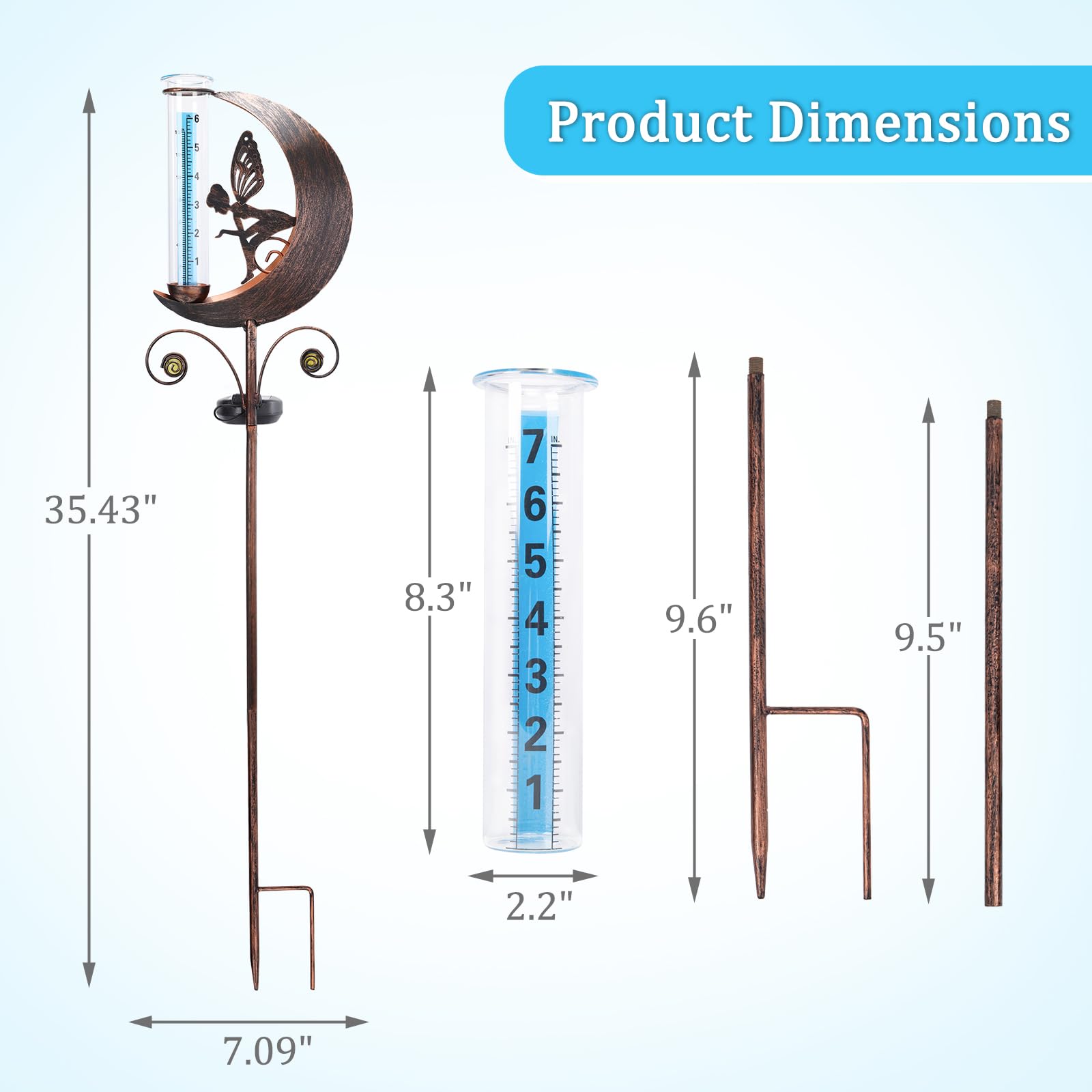 Rain Gauge Outdoor Decorative, Rain Gauges Outdoors Best