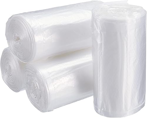 MECCANIXITY Bolsas pequeñas de basura de 0.5 galones para basura de escritorio, mini cubo de basura, color blanco, 4 rollos 120 unidades