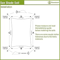 Vista 7 de Toldo parasol de 8 x 12 pies rectangular, toldo impermeable para exteriores con bloqueo UV para patio, césped, jardín, patio trasero, beige