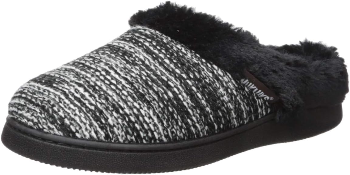 MUK LUKS Women's Suzanne Clog Slippers, Ebony, Large