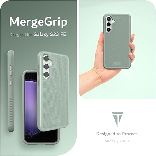 Miniatura 7 de TUDIA DualShield Grip - Funda protectora para Samsung Galaxy S23 FE (2023), MergeGrip grado militar, doble capa, a prueba de golpes, delgada,