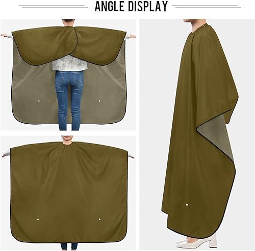 Miniatura 5 de Coffee Haircut Gown Cape Shampoo Cape Waterproof, Barbershop Accessories 64.9 In x 55.1 In