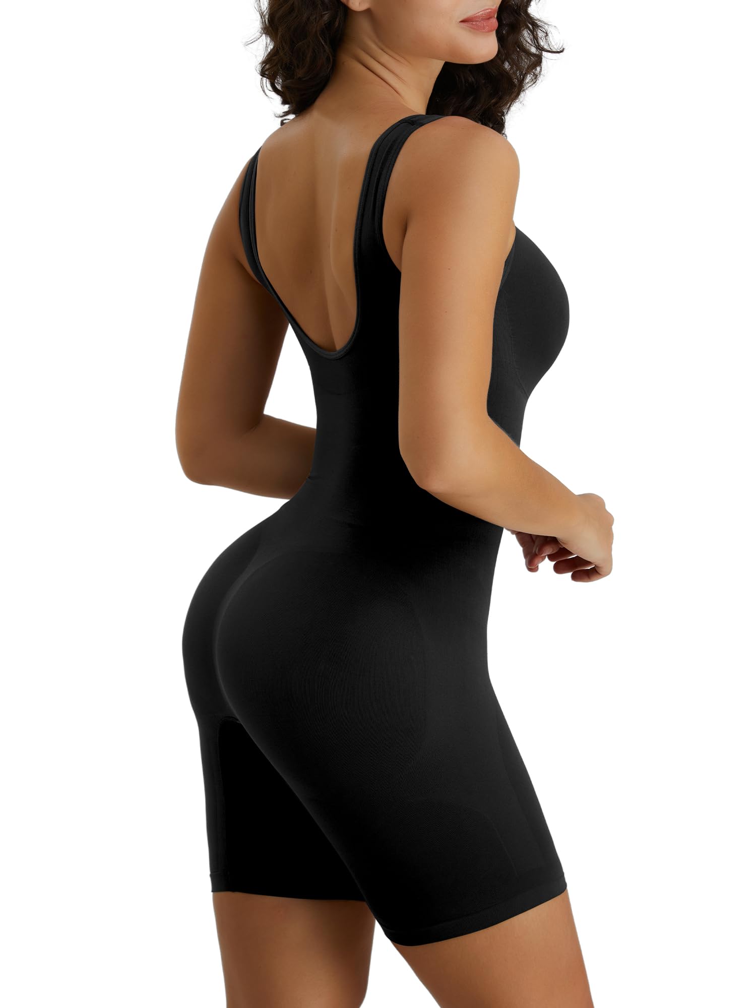 SHAPERX Gaine Ventre Plat Body Sculptant Femme Invisible Combinaison Gainante Shapewear Bodysuit Amincissant Body Short