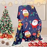 Christmas Throw Blankets,Sherpa Blanket,Blue Weighted Soft Fleece Blanket,Fuzzy Fluffy Soft Cozy Bla