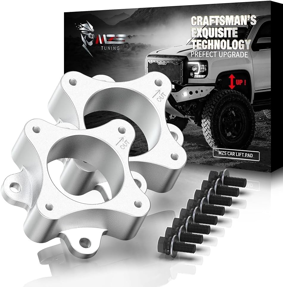MZS 3 Inch Leveling Lift Kit for Tundra Sequoia, 3" Front Strut Spacers Lift Kit Compatible with 2007-2026 Tundra Sequoia 2WD 4WD, 3in Suspension Level Kit for Front Raise