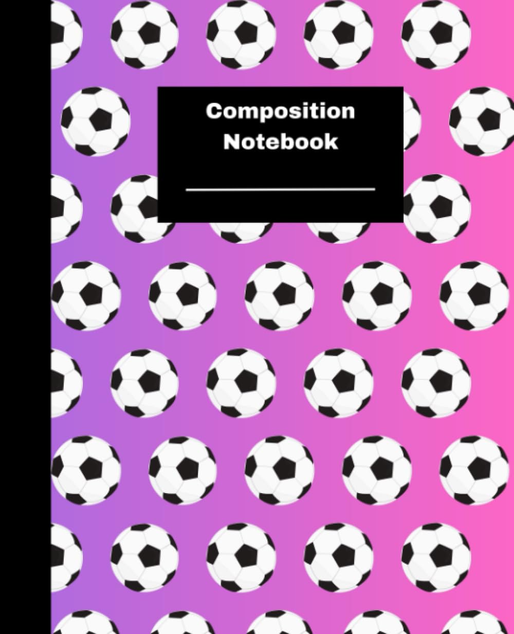 Dynamic Ombre: Soccer Ball Composition Notebook