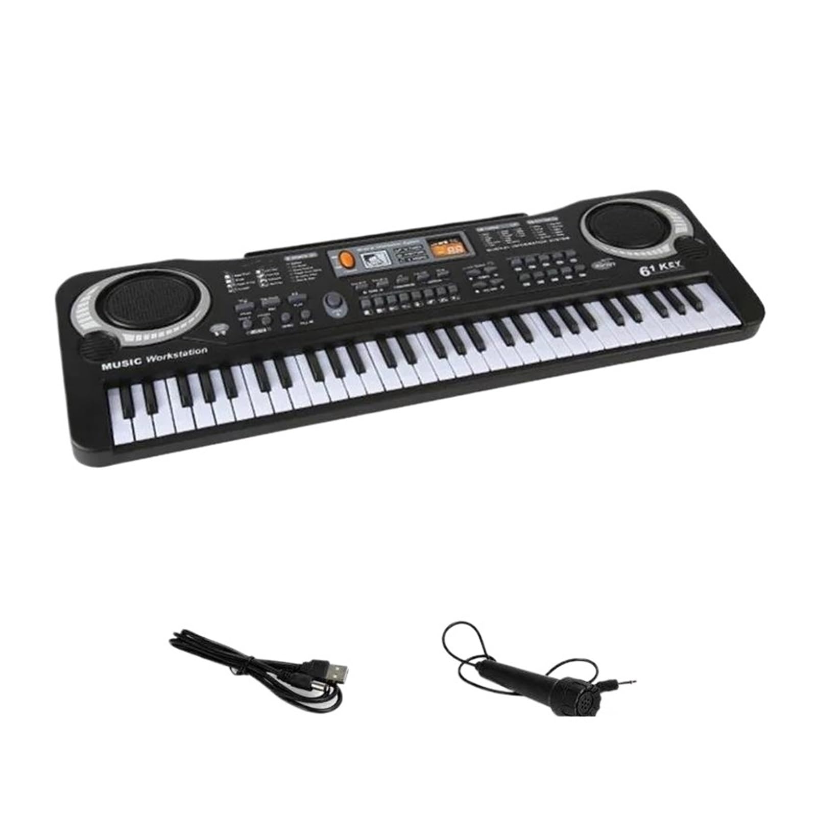 Elektronisches Klaviertastatur, tragbar, 61 Tasten, Orgel mit Mikrofon, Musikinstrument für Anfänger