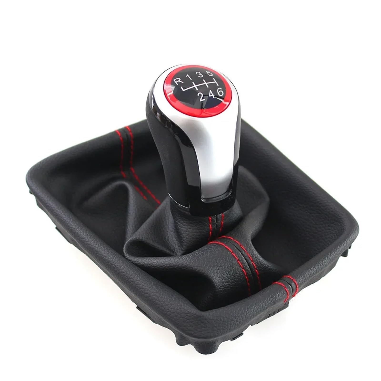 Sauanmnktp 6 Speed Gearshift Knob For Seat Leon Iii 3 Mk3 2012-2017 Gear Shift Knob 5 Mt Lever Change(6 Speed)