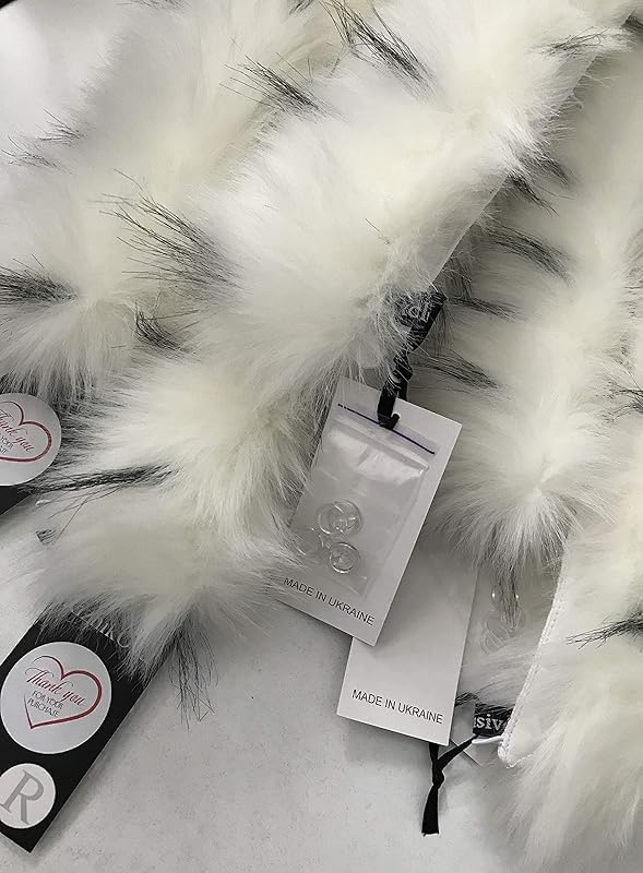 Collar Trim Faux Fur Royal White for coat parka hood3