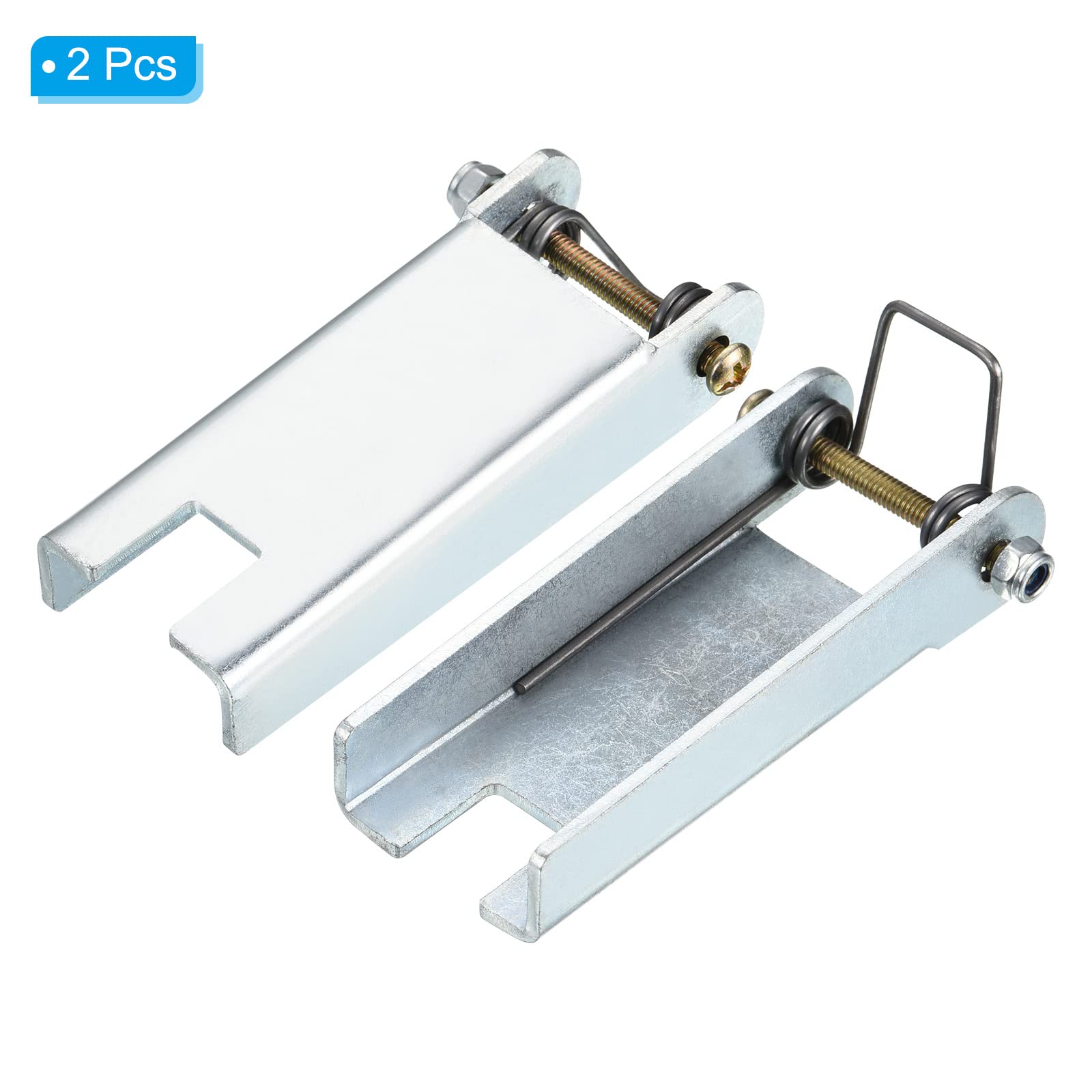 PATIKIL 84mm Gancho Seguridad Cierre Kit, 2 Paquete Metal Remolque Receptor Enganche Reemplazo para Horquilla Gancho Remolque, Plateado