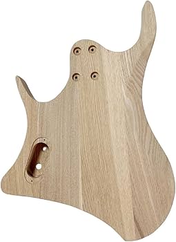 Amazon | プロのギター本体 DIY エレキギターキット ヘッドレスエルム