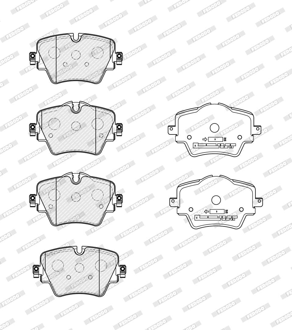 FERODO Plaquettes de freins Avant préparé pour l'indicateur d'usure Épaisseur 17,7mm avec accessoires FDB4689 Compatible avec BMW X1 F48 X3 G01, F97 1 3/5 portes F40 3 Touring G21, G81, MINI | Compatible avec: BMW 1, 2 Active Tourer, 2 Active Tourer Van,
