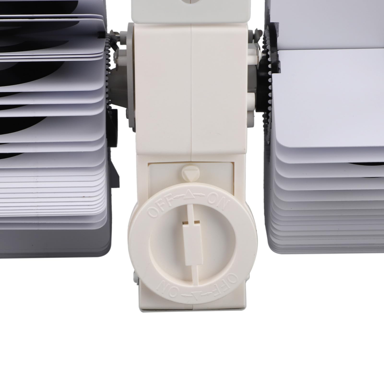 Alomejor Zegar z klapką w Stylu Retro, Mechaniczny Zegar na Biurko, Zasilany baterią, z Dużymi Cyframi, do Nauki i kolekcjonerów. Stal Nierdzewna 304 (WHITE)