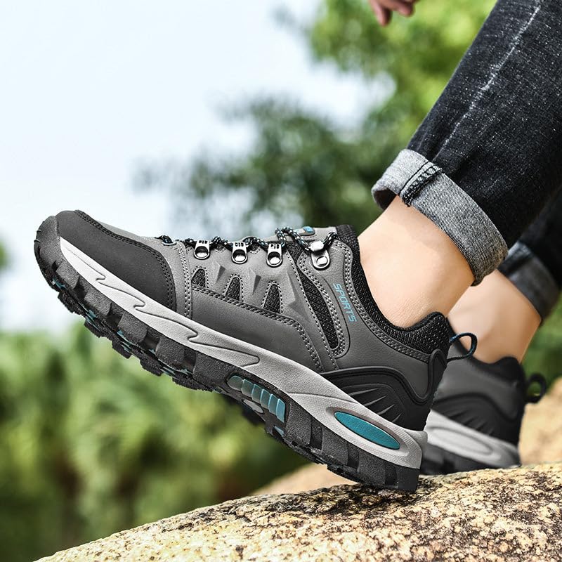 Herren Damen Wanderschuhe Wasserdicht Outdoor Anti-Rutsch Wanderstiefel Sportlich Bequem Leicht Outdoor Wandern Trekking Schuhe Braun/Schwarz Grau/Schwarz Violett/Grau Orange 36-46 EU