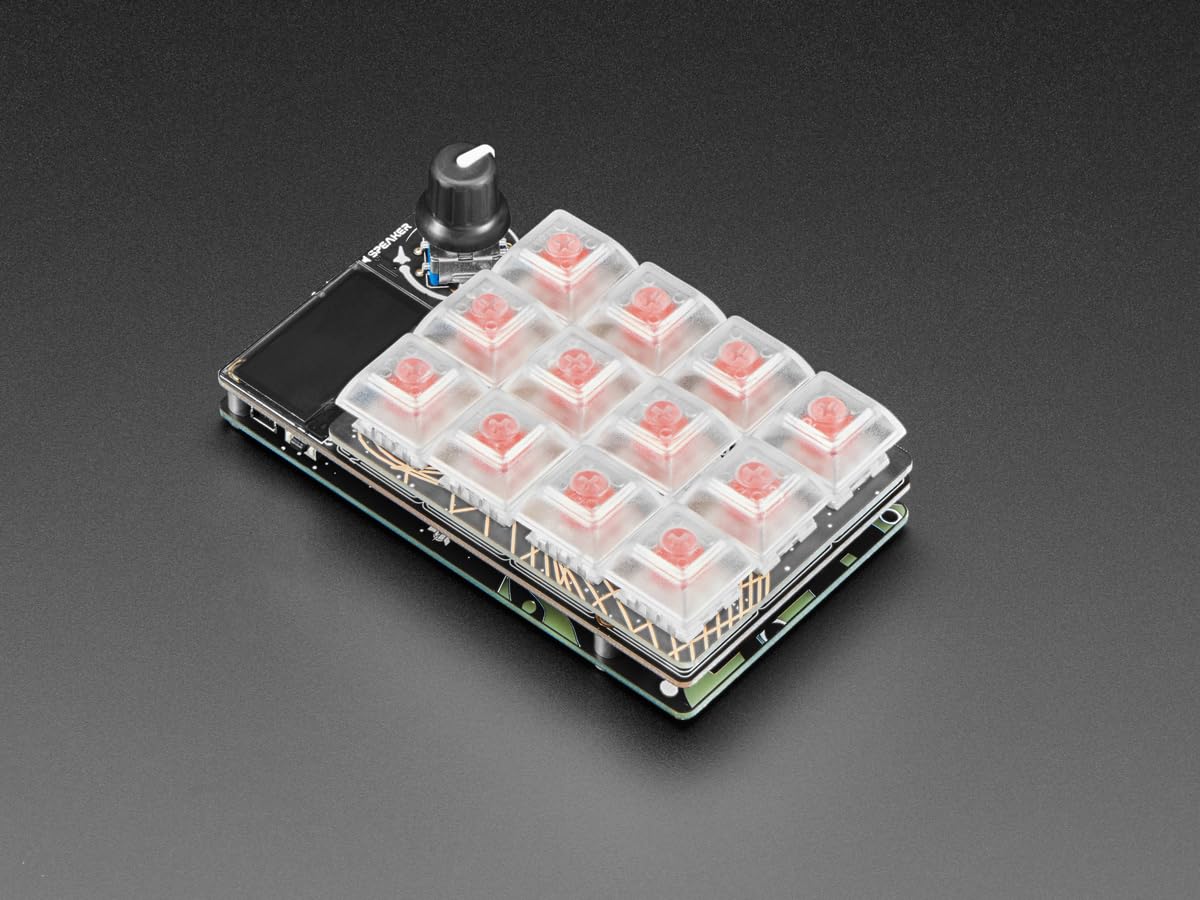 Adafruit MacroPad RP2040 5128 Kit de démarrage avec 3 x 4 touches, encodeur et OLED