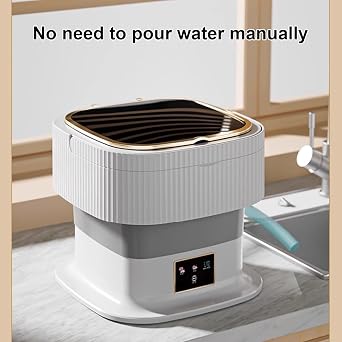 Portable Mini Washing Machine, 16L Small Foldable Washer with Dehydration, Large Capacity Folding, for Baby Clothes Socks Underwear, Apartment Dorm Camping Travel(Green)